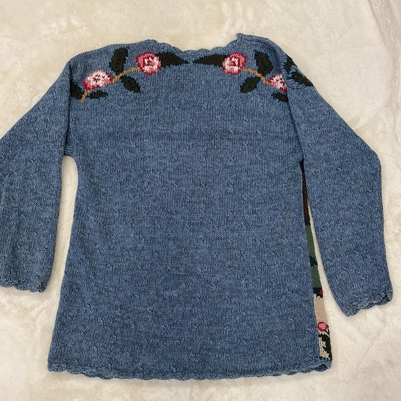 Vintage Handknit Linen and Cotton Sweater - Picture 2 of 11